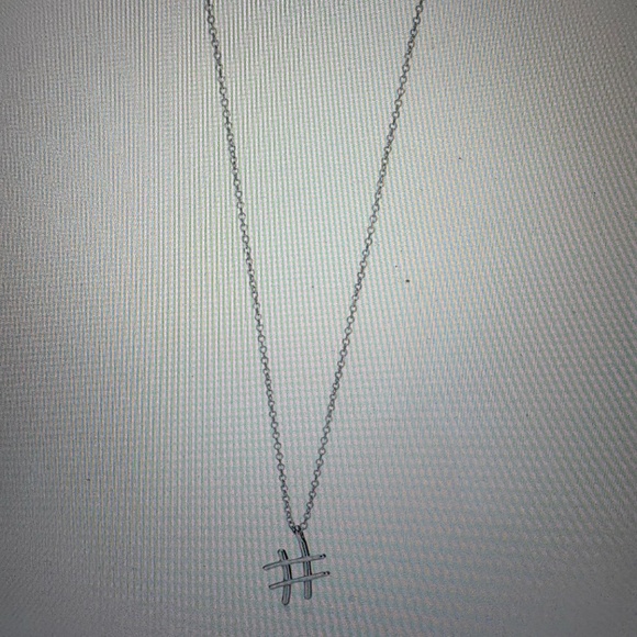 Tiffany & Co Paloma Picasso Silver Hashtag Necklace - Picture 1 of 7